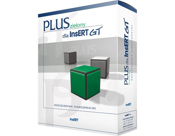 zielony PLUS dla Insert GT drugie rozszerzenie funkcjonalne do programów z linii InsERT GT